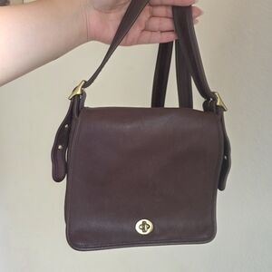Vintage coach legacy companion leather bag